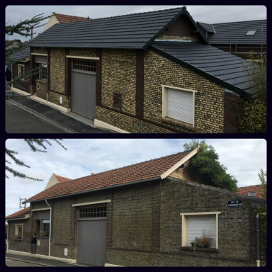 sablage , rejointoiement et réfection complète toiture